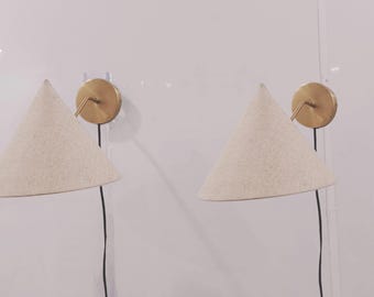 Plug in wire Set of 2 Shade Wall Sconce Wall lamp Mid Century Wall Light Fixture Stilnova Wall fixture Lamp