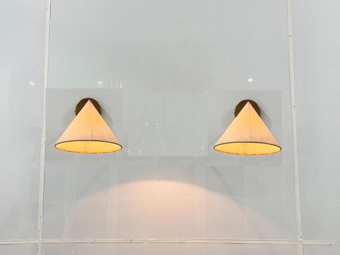 Set of 2 Fabric Shade Wall Sconce Modern Wall lamp Mid Century Wall Light Fixture Wall fixture Lamp
