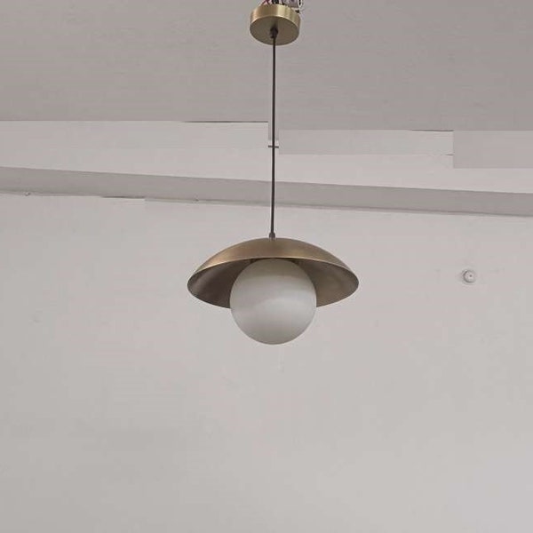 Dome Pendant Light, Braided Fabric Cable Black Hanging Light Ceiling Light Industrial Lighting, Stilnova Style Home Decor