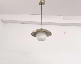 Dome Pendant Light, Braided Fabric Cable Black Hanging Light Ceiling Light Industrial Lighting