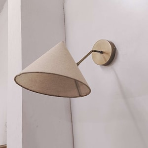 Handmade 1 Fabric Shade Wall Lamp ,Modern Wall Sconce Shade , Mid Century Wall Light Fixture , Made to order ,Wall fixture Lamp
