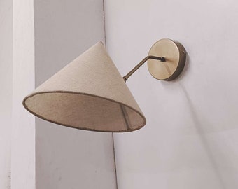 Handmade 1 Fabric Shade Wall Lamp ,Modern Wall Sconce Shade , Mid Century Wall Light Fixture , Made to order ,Wall fixture Lamp