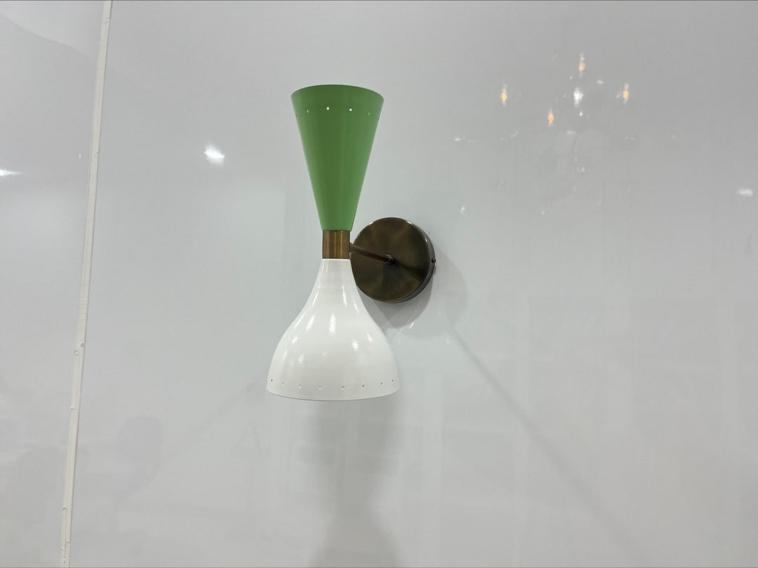 Mid Century 2 Holder Double Shade Wall Sconce Lamp ,wall Vanity Lamp