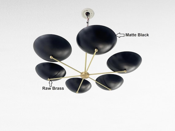 Handmade Black Antique and Brushed Brass Chandelier Light fixture High Ceiling Light