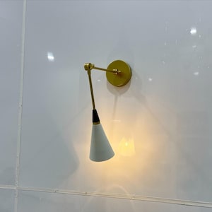 1 Arm Long Cone Shape Metal Wall light ,Modern Wall Sconce lamp , Mid Century Wall Light Fixture , Italian Wall Lamp ,Wall fixture Lamp