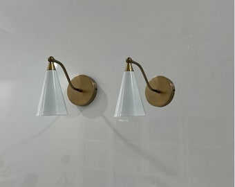 Beautiful Cone Shape Metal Wall Lamp Set of 2 ,Modern Wall Sconce lamp , Mid Century Wall Light Fixture ,Wall fixture Lamp