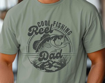 Personalize fishing dad shirt, comfort colors ® t-shirt, fishing tshirt for him, Father's day shirt from son daughter, Lake fishing tee