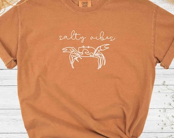 summer crab shirt, funny crab shirt, shellfish t-shirt, crab minimalist shirt, coastal aesthetic summer tshirt, comfort colors® shirt