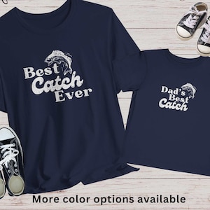 papa en ik vissent-shirt, bijpassend vader en zoon shirt, vissen T-shirt voor vader en zoon dochter, grappige bijpassende vader en zoon outfits