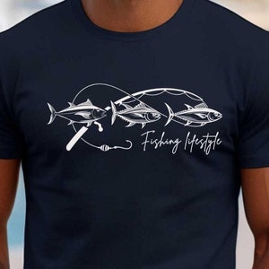 fishing tuna tshirt for husband, fish tuna shirt for him, shirt for fisherman, tuna fishing t-shirt gift for men, fishing tshirt gift for