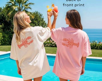 Lobster Couple Tshirt Back or Front Print | Crawfish Comfort