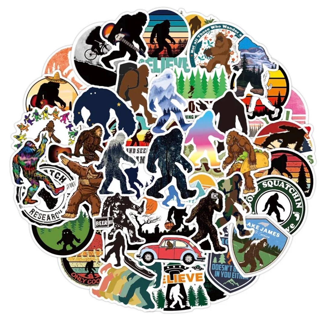 50 Waterproof Bigfoot Stickers Yeti Stickers Bigfoot Accessories ...