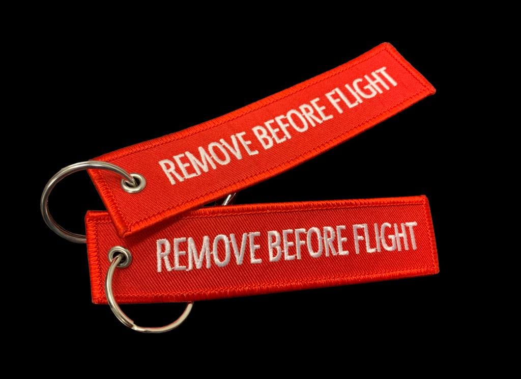 Custom Embroidered Keychains, Remove Before Flight Tags, Bulk Order ...