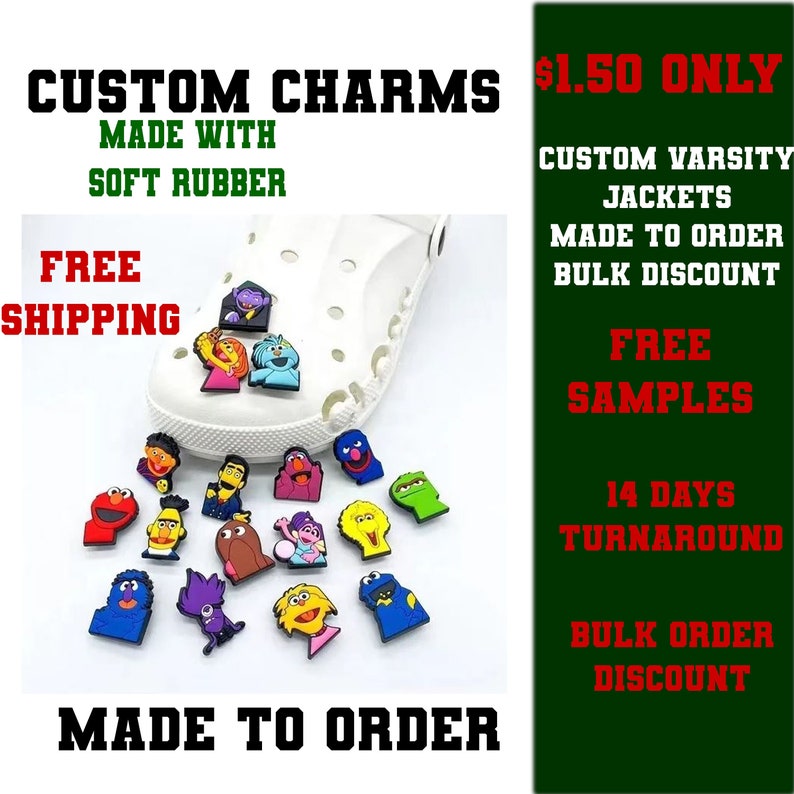 Custom Jibbitz for Crocs, Free Shipping, Wholesale Price, Custom Shoe