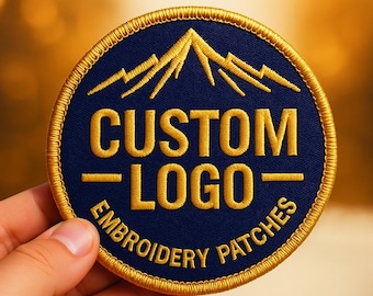 One Custom Embroidery Patches | Personalized Iron-On or Sew-On Patches, Embroidered Logo Patches | Custom Patch Design for Jackets,