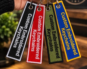 Wholesale Embroidered Keychains - Bulk Orders - Free Shipping