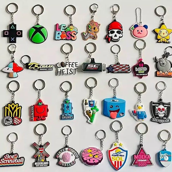 Custom PVC Keychains, Rubber Keychains, Custom Silicone Key Tags, Wholesale Price, Free Shipping, 10 Days Turnaround Time