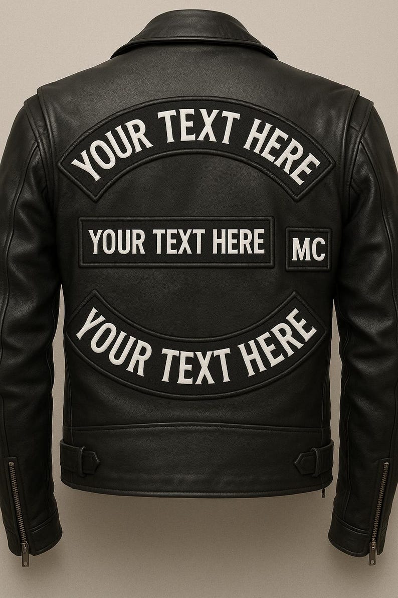 Mc Rocker Custom Biker Rocker Set. 4 Pcs Set, for Biker Leather Vest, Free ...