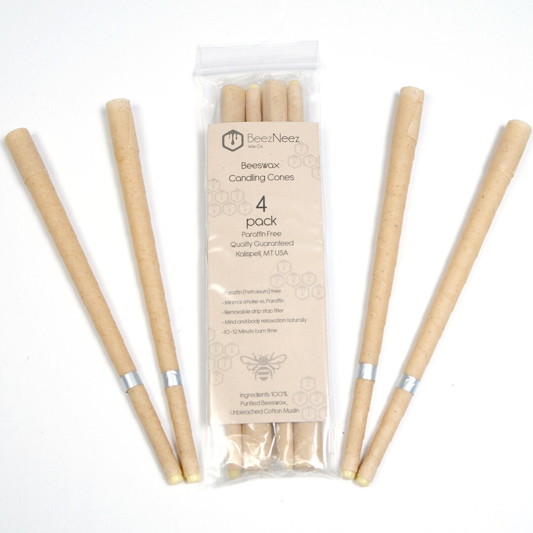 4 Pack Ear Candles Highest Quality Beeswax Ear Candle With A Money Back