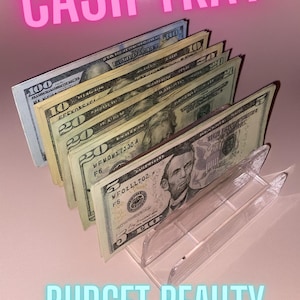 Cash Organizer Tray  7 Section Divided Holder for Money, Savings & Budgets