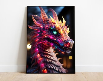 Dragon Digital Print - High Quality Design, Instant Download