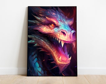 Dragon Digital Print - High Quality Design, Instant Download