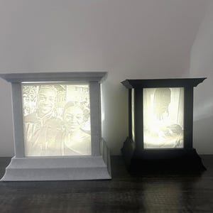 Custom 3D Printed Lithophane Box - Personalized Photo Light Box Gift