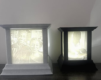 Custom 3D Printed Lithophane Box - Personalized Photo Light Box Gift