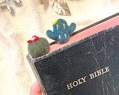 Felt Succulent cactus bookmark wool needle felt plants reader gift bookmark hand felted succulent craft cactus bookmark string needle felt