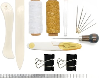 16-teiliges Buchbinde-Werkzeugset, komplettes Buchbinde-Set, DIY-Buchbinderhandwerk, komplettes Buchbinde-Zubehör-Kit, DIY-Nähzubehör-Mädchen-Geschenk