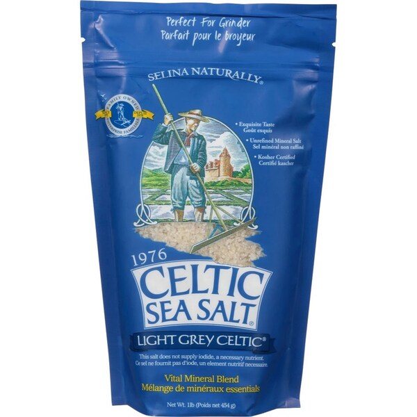 1 LB - Celtic Sea Salt Coarse light Gray Sea Salt