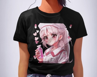 Yami Kawaii T-Shirt: Menhera Anime Nurse Pastel Goth Tee, gift for Teen