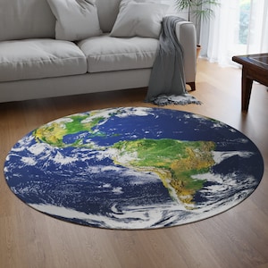 Planet Erde Teppich 60-Zoll-runder Bereich Teppich Teppich schön Globus Weltraum Liebhaber Geschenk Tag der Erde