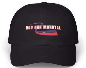 Haitian soccer fan hat, Grenadier futbol dad cap, embroidered nou nan mondyal baseball hat, gift for world cup 2026