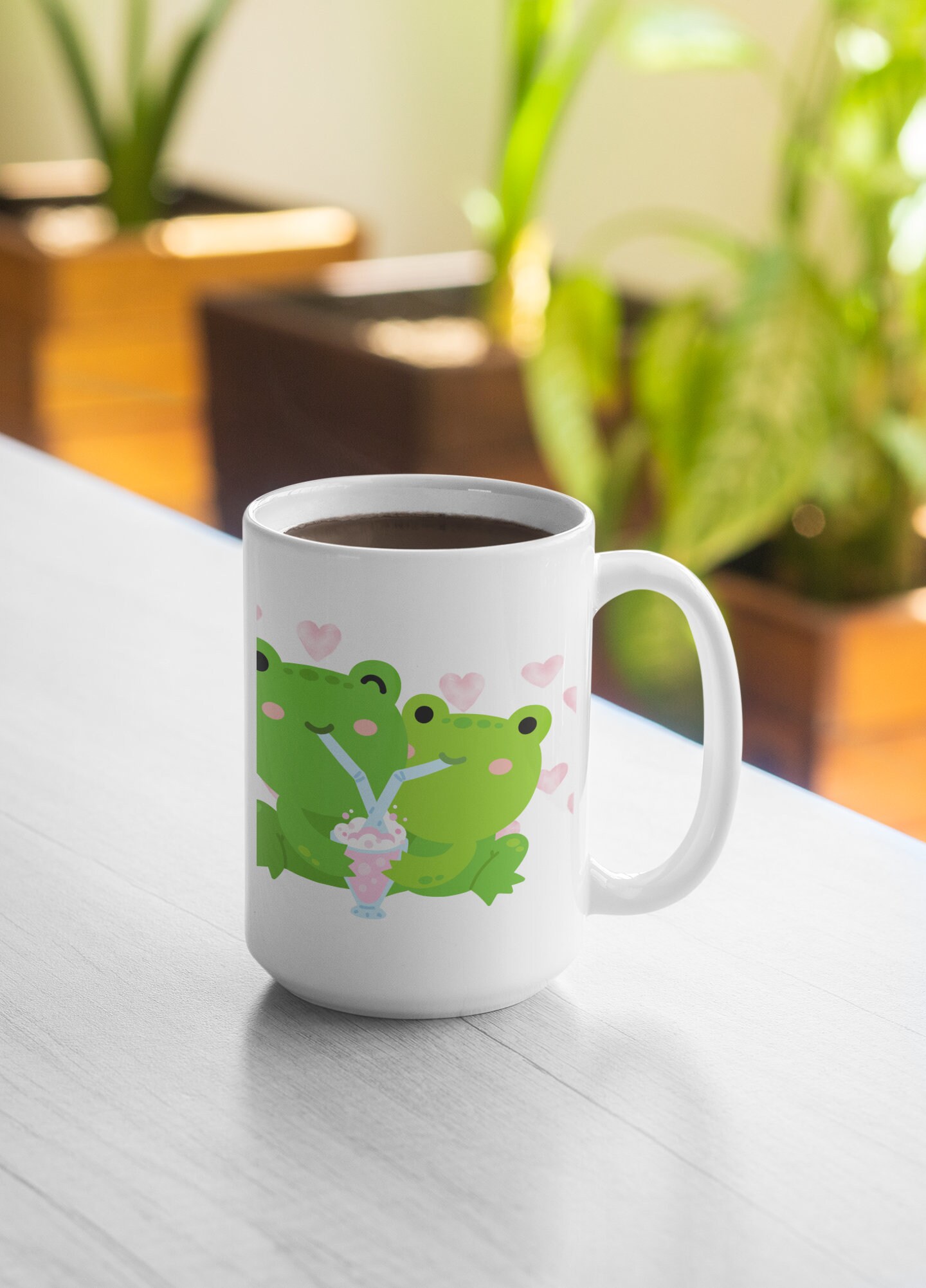 Süße Frosch-Tasse Aus Keramik – 400 Ml, Mit Löffel & Holzdeckel, Perfektes Geschenk Für Froschliebhaber