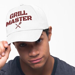 Gorra de papá bordada Grill Master: regalo del Día del Padre, amante de la barbacoa, gorra de papá divertida
