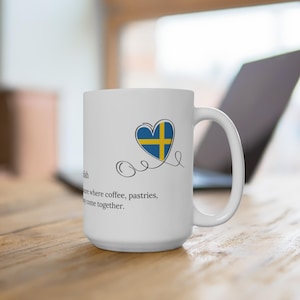 Fika Mug: Swedish Coffee Break Ceramic Cup - Scandinavian Design
