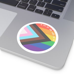 Pride ally sticker You are safe with me LGBTQ gay trans vinyl decal pride flag transgender rights equality inclusion