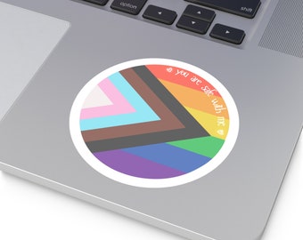 Pride Ally Aufkleber, You Are Safe With Me, LGBTQ Inklusion Vinyl Laptop Car Tumbler