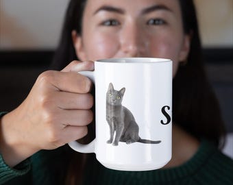 パーソナライズされたペットの写真マグカップ：カスタム猫または犬コーヒーカップ、動物愛好家へのギフト
