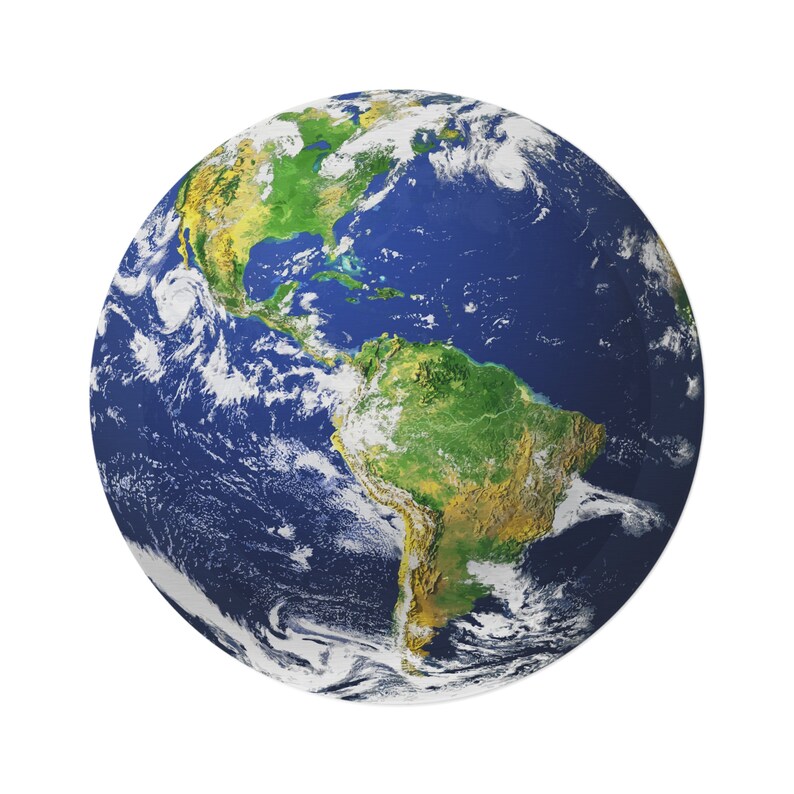 Planet Erde Runder Teppich: 156cm Teppich, Teppich für Weltraum, Klassenzimmer Teppich, Kinderzimmer Bild 5
