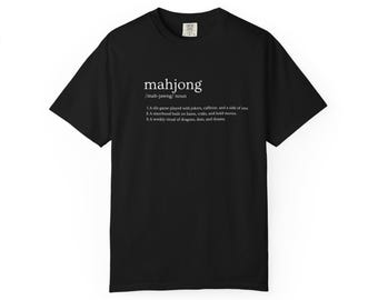 Mahjong T-shirt, funny definition Game Night Shirt, mahjong gift, comfort colors, free shipping