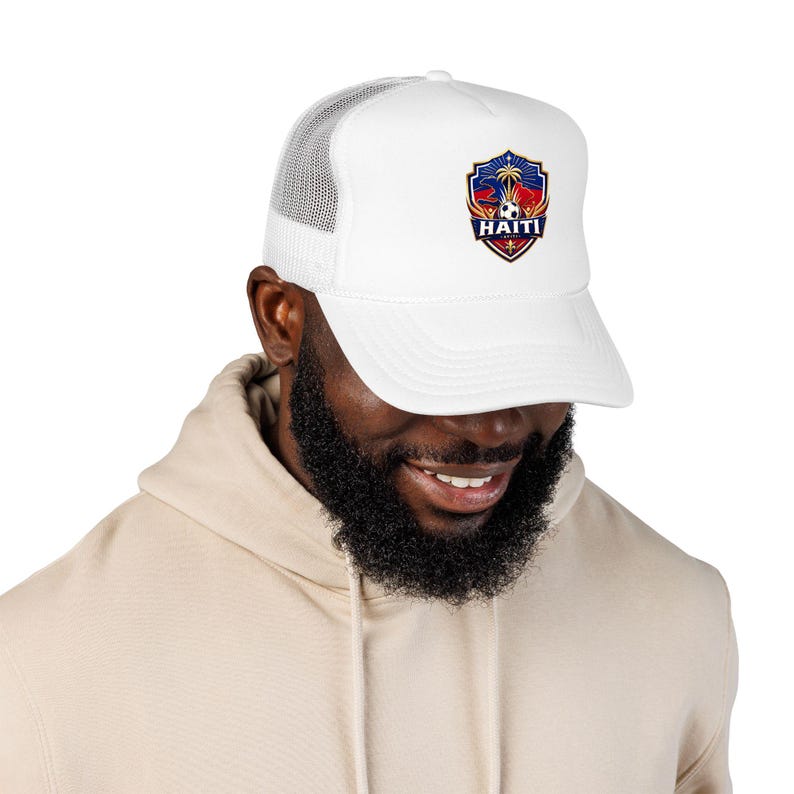 Haitian Soccer Team Trucker Hat, 2026 Fan Gear, US MEX CAN Ayiti Grenadye Grenadiers foam mesh cap image 10