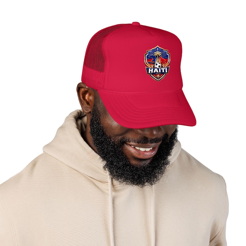 Haitian Soccer Team Trucker Hat, 2026 Fan Gear, US MEX CAN Ayiti Grenadye Grenadiers foam mesh cap image 11