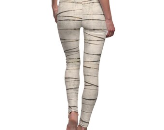Mummy Bandage Leggings: Spooky Halloween Costume Yoga Pants, Halloween Falloween