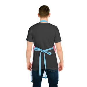 Personalized Trans Pride Apron: Custom Name, Chef Gift, Polyester Canvas image 4