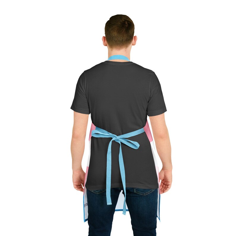 Personalized Trans Pride Apron: Custom Name, Chef Gift, Polyester Canvas image 4