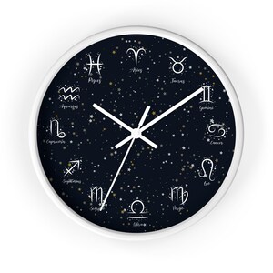 Reloj de pared del zodíaco celestial: decoración astrológica con horóscopo, arte de constelaciones cósmicas. imagen 6