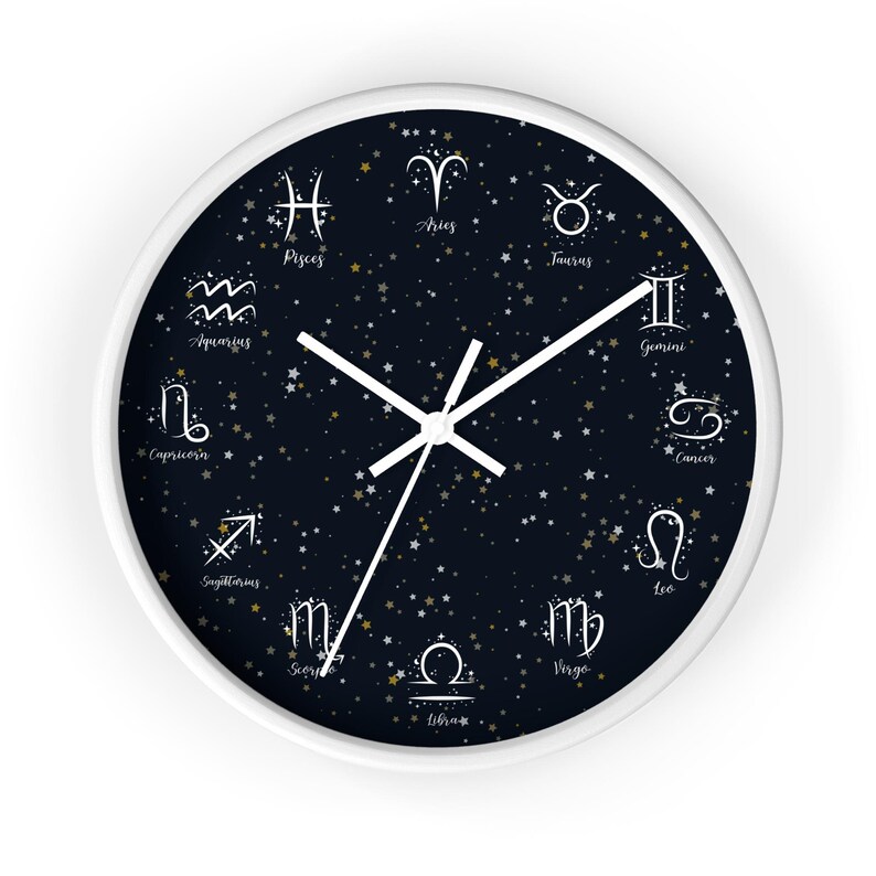 Reloj de pared del zodíaco celestial: decoración astrológica con horóscopo, arte de constelaciones cósmicas. imagen 6