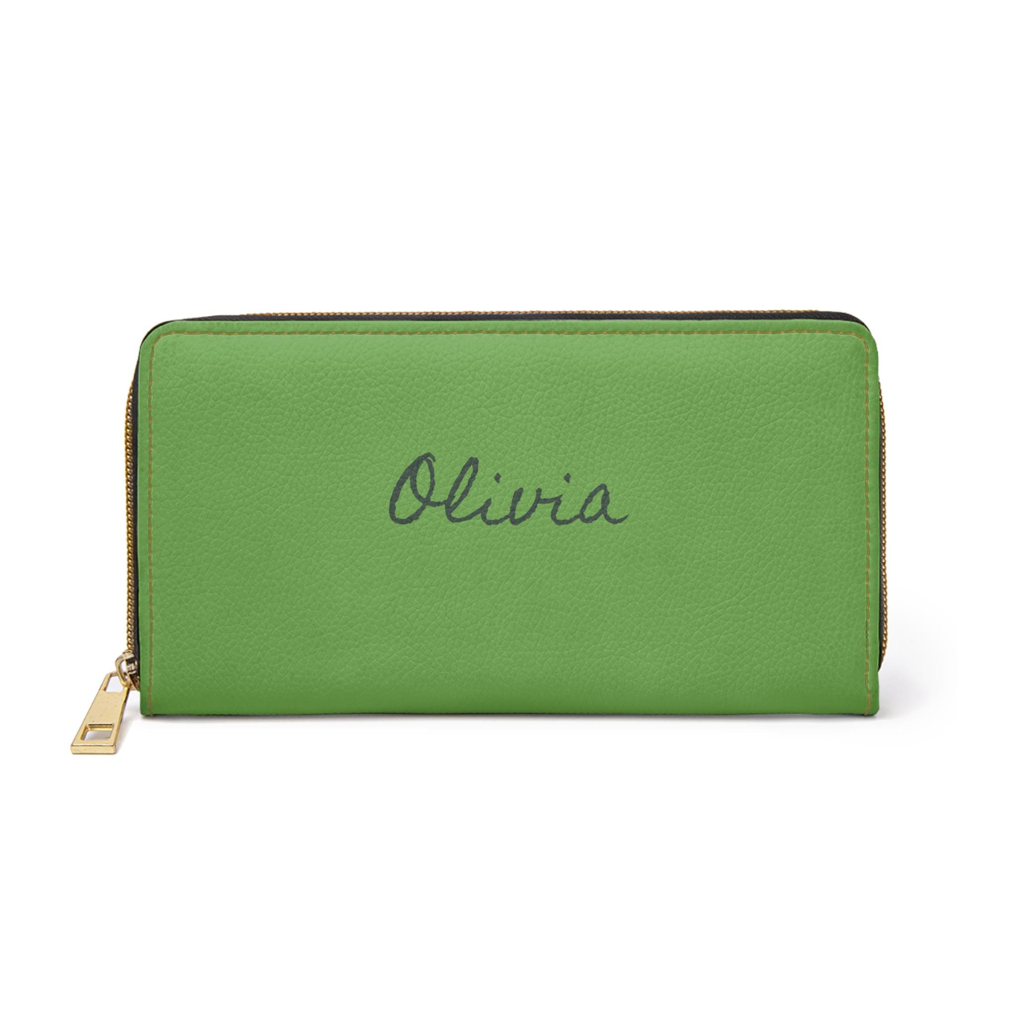 Personalized Wallet, Kawaii Panda: Vegan Leather Zip Purse, Card